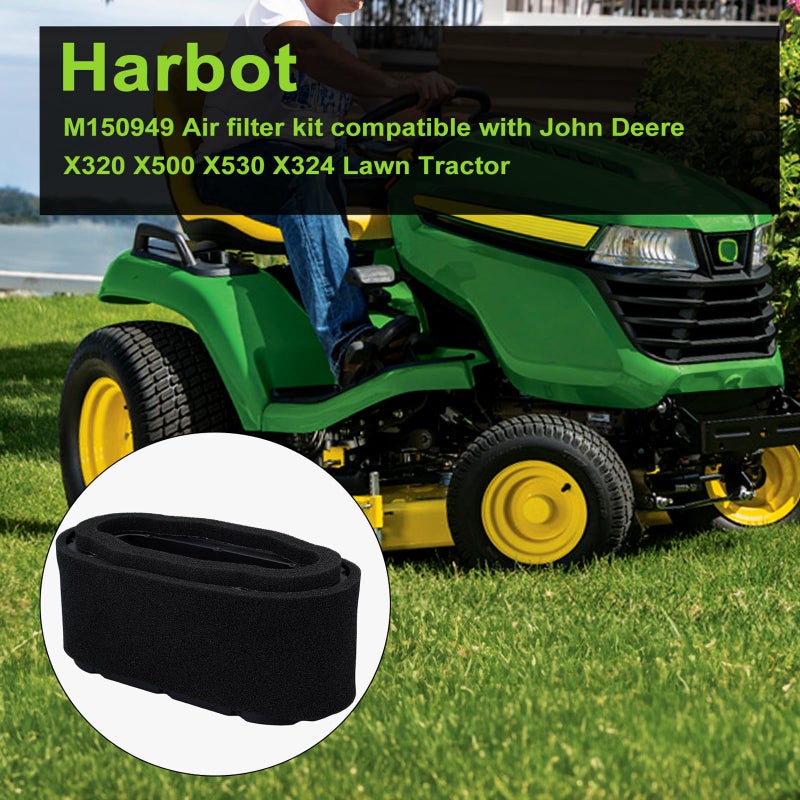 Harbot Air Filter for JD X320 Z445 GT245 X500 X324 GX335 X340 GX255 X534 X360 X530 Z465 Tractor Lawn Mower M150949 M150403 Air Filter + M140295 M140296 Pre filter - Image 2